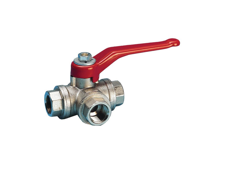 Pettinaroli Three way fullway ball valve 82% flow "t" port ball 1/2