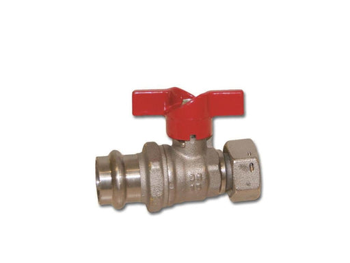 Pettinaroli ball valve with press fitting and end swivel 22