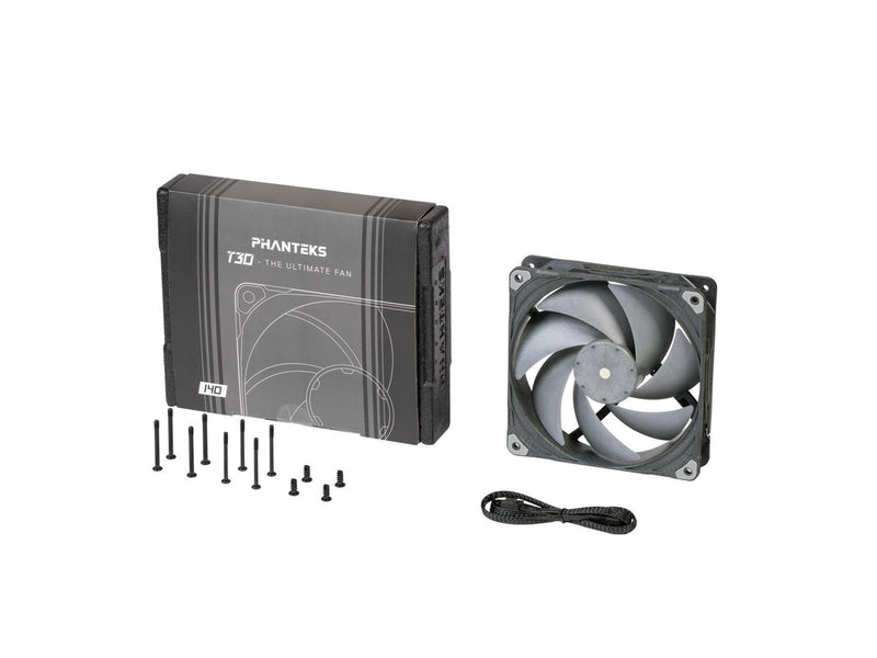 Phanteks T30 140 (3-mode) - Gehäuselüfter - 140mm - Schwarz mit zweifarbigem LED-Licht - 44 dBA