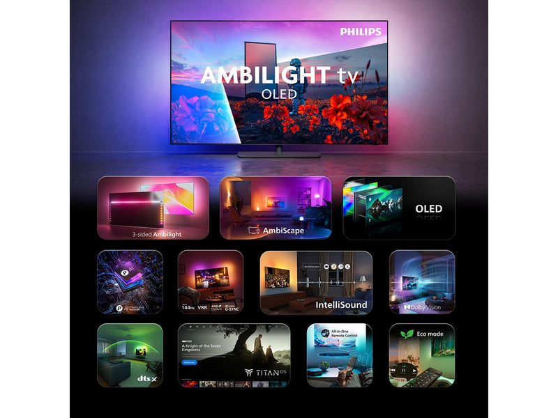 Philips 42" Flachbild TV OLED 4K Dolby Vision 42OLED811/12 Ambilight
