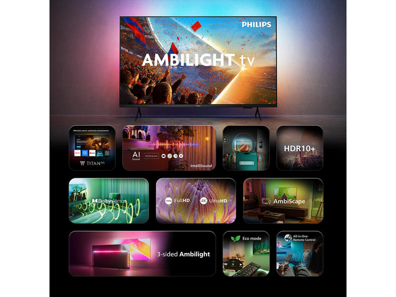 Philips 43" Flachbild TV LED 4K HDR 10+ 43PUS8001/12 Ambilight