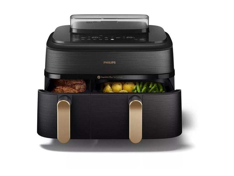 Philips 5000 Series NA552 - double hot air fryer - black stainless steel