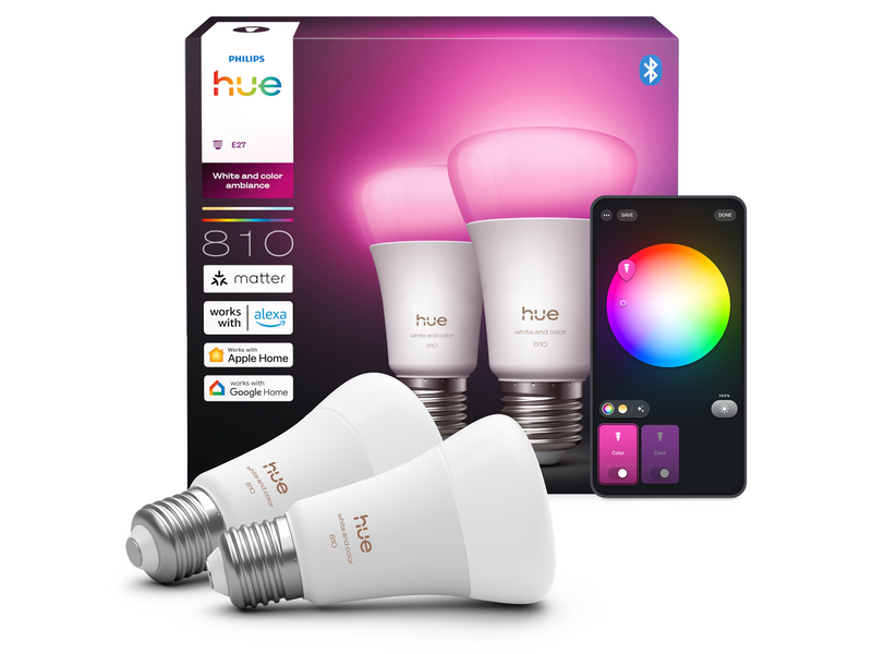 Philips A60 - E27 smart bulb - 810 - 2-pack