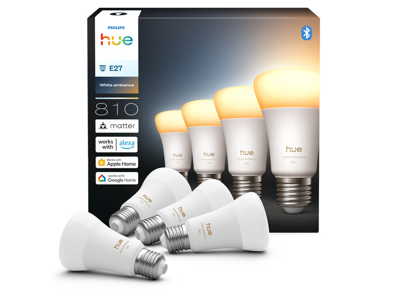 Philips A60 - E27 smart bulb - 810 - 4-pack