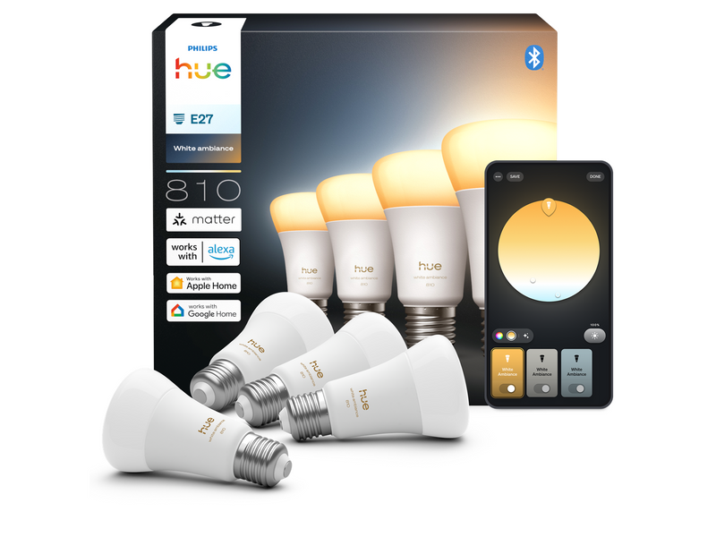 Philips A60 - E27 smart bulb - 810 - 4-pack
