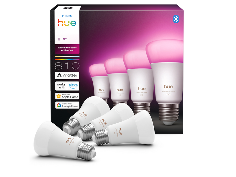 Philips A60 - E27 smart bulb - 810 - 4-pack