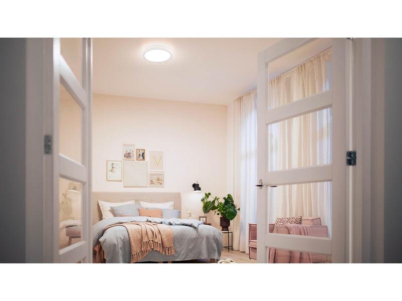 Philips AIO Ceiling Light with Remote (Round White) – 24W Integrated LED Lamp with 3 step dimming 2-pack