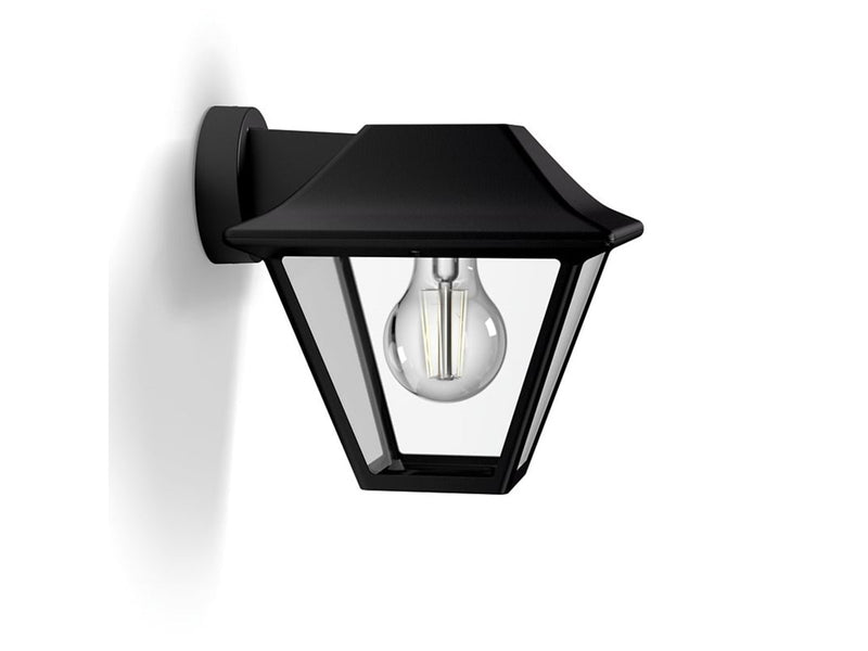Philips Alpenglow down wall lantern black 1x60W