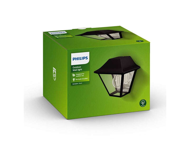Philips Alpenglow wall lantern black 1x42W 230V