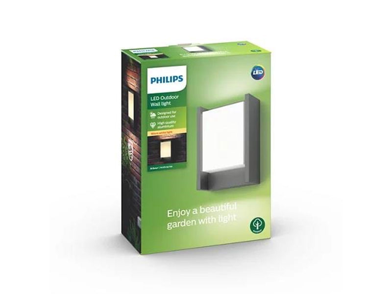 Philips Arbour außenwandleuchte, LED 6W, anthrazit