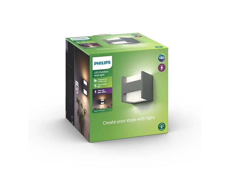 Philips Arbour außenwandleuchte, LED, anthrazit