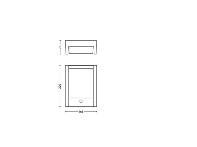 Philips Arbour außenwandleuchte mit Sensor, LED 6W, anthrazit