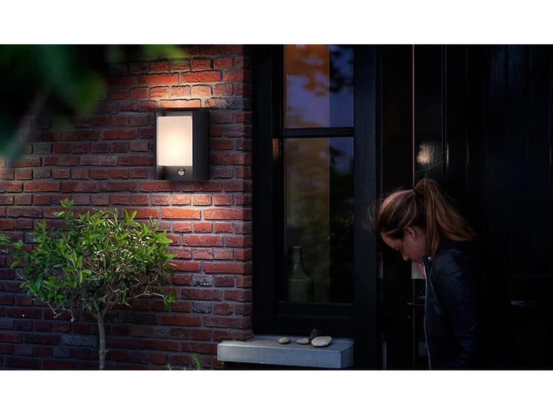 Philips Arbour außenwandleuchte mit Sensor, LED 6W, anthrazit