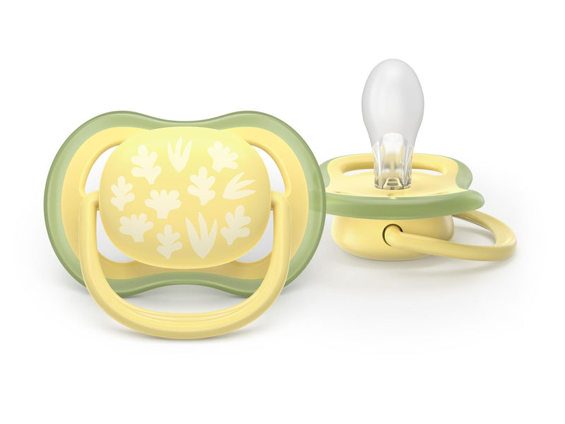 Philips Avent Pacifier ultra air 2 pack 0–6 mdr. gul/gul