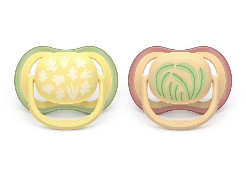 Philips Avent Pacifier ultra air 2 pack 0–6 mdr. gul/gul