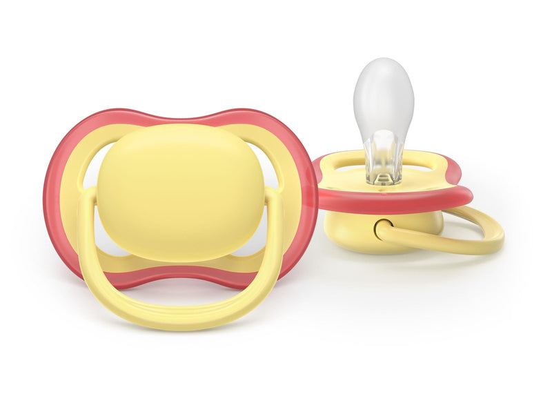 Philips Avent Pacifier ultra air 2 pack 0–6 mdr. gul/pink