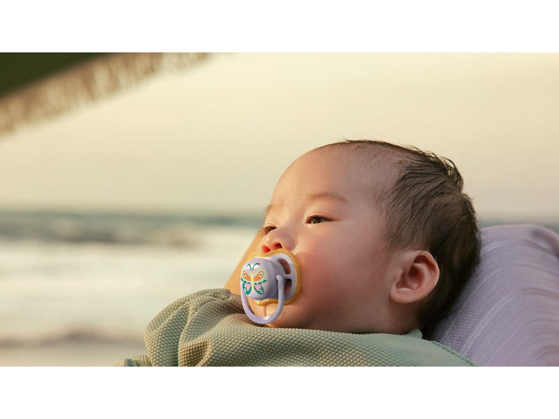 Philips Avent Pacifier ultra air 2 pack 0–6 mdr. gul/pink