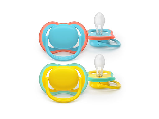 Philips Avent Pacifier ultra air 2 pack 18+ mdr. blå/gul