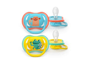 Philips Avent Pacifier ultra air 2 pack 18+ mdr. blå/gul