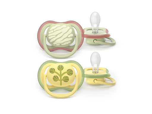 Philips Avent Pacifier ultra air 2 pack 18+ mdr. grøn/gul