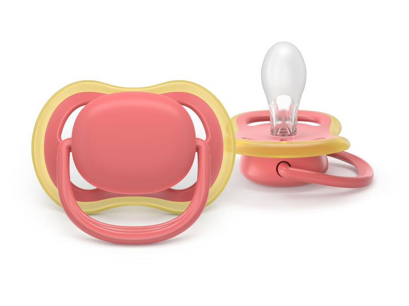Philips Avent Pacifier ultra air 2 pack 18+ mdr. pink/rød