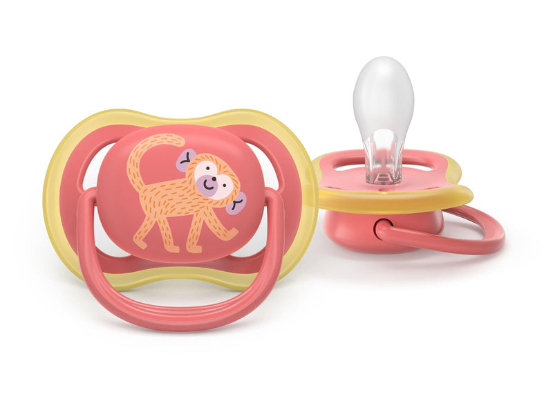 Philips Avent Pacifier ultra air 2 pack 18+ mdr.. pink/rød
