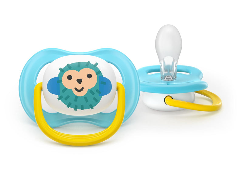 Philips Avent Pacifier ultra air 2 pack 6–18 mdr. blå/gul