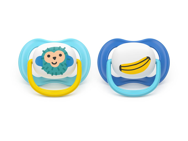 Philips Avent Pacifier ultra air 2 pack 6–18 mdr. blå/gul