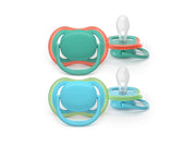 Philips Avent Pacifier ultra air 2 pack 6–18 mdr. grøn/blå