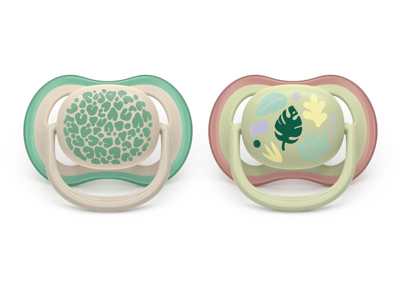 Philips Avent Pacifier ultra air 2 pack 6–18 mdr. grøn/grøn