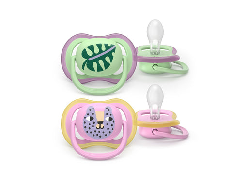 Philips Avent Pacifier ultra air 2 pack 6–18 mdr. grøn/pink