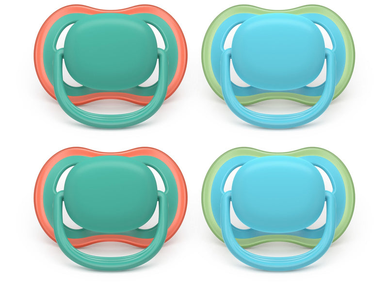 Philips Avent Pacifier ultra air 4 pack 6–18 mdr. grøn/blå