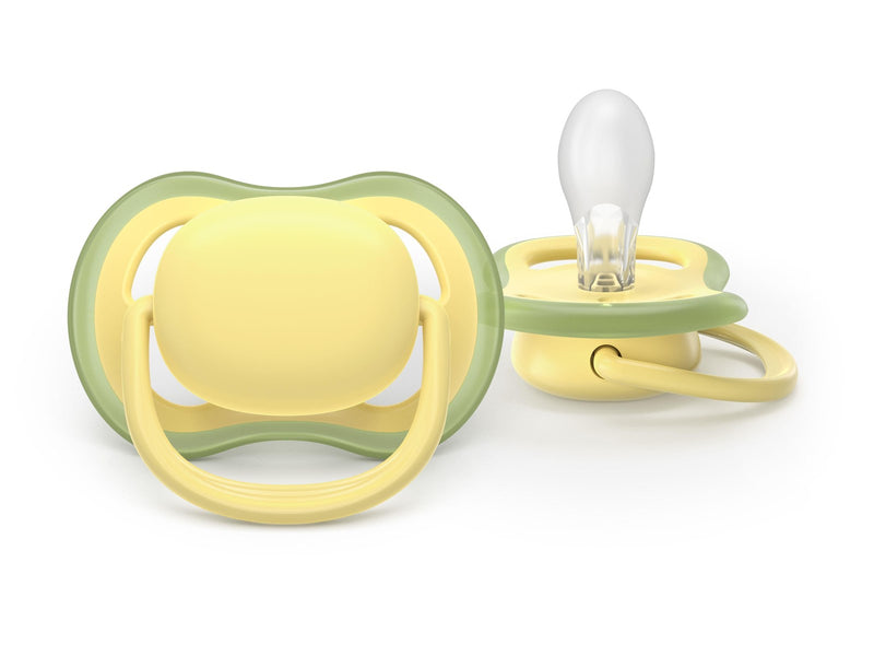 Philips Avent Pacifier ultra air nighttime 2 pack 18+ mdr. gul/gul