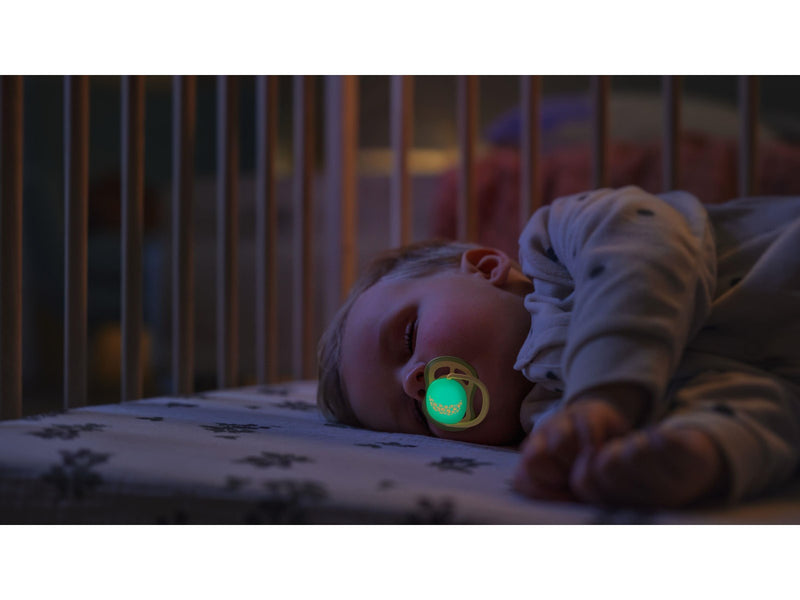 Philips Avent Pacifier ultra air nighttime 2 pack 18+ mdr. gul/gul