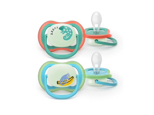 Philips Avent Pacifier ultra air nighttime 2 pack 6–18 mdr. dyremotiver