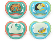Philips Avent Pacifier ultra air nighttime 4 pack 6–18 mdr. dyremotiver