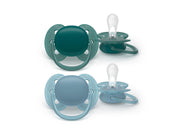 Philips Avent Pacifier ultra soft 2 pack 18+ mdr. grøn/blå