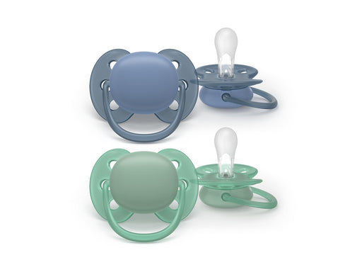 Philips Avent Pacifier ultra soft 2 pack 6–18 mdr. blå/grøn