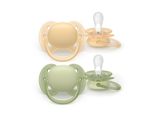 Philips Avent Pacifier ultra soft 2 pack 6–18 mdr. gul/grøn