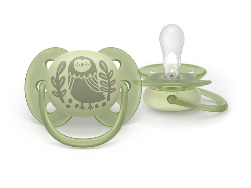 Philips Avent Pacifier ultra soft 2 pack 6–18 mdr. gul/grøn