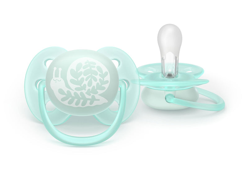 Philips Avent Pacifier ultra soft 4 pack 0–6 mdr. gul/blå
