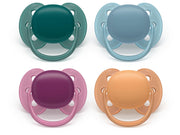 Philips Avent Pacifier ultra soft 4 pack 18+ mdr. blå/grøn/gul/rød