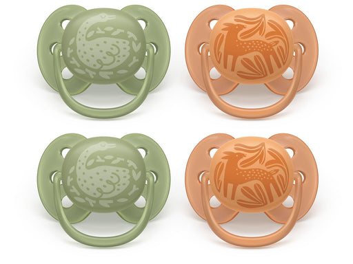 Philips Avent Pacifier ultra soft 4 pack 18+ mdr. grøn/orange