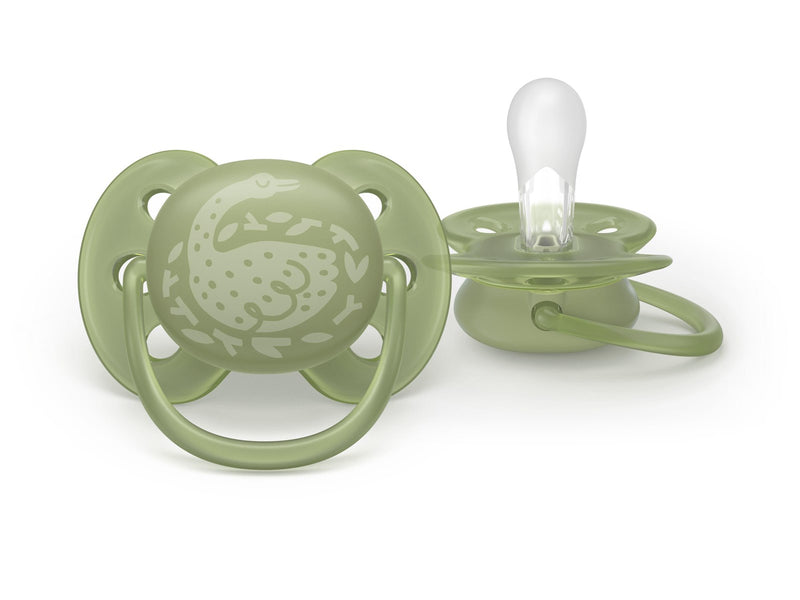 Philips Avent Pacifier ultra soft 4 pack 18+ mdr. grøn/orange