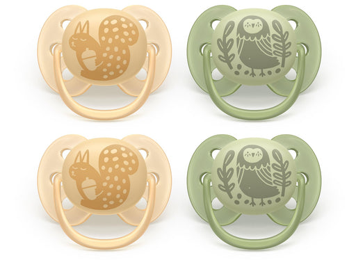 Philips Avent Pacifier ultra soft 4 pack 6–18 mdr. grøn/orange