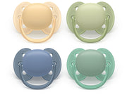 Philips Avent Pacifier ultra soft 4 pack 6–18 mdr. gul/grøn/blå