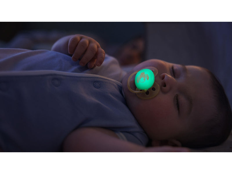Philips Avent Pacifier ultra soft nighttime 2 pack 0–6 mdr. rød/gul