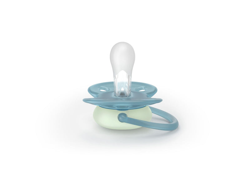 Philips Avent Pacifier ultra soft nighttime 2 pack 18+ mdr. grøn/blå