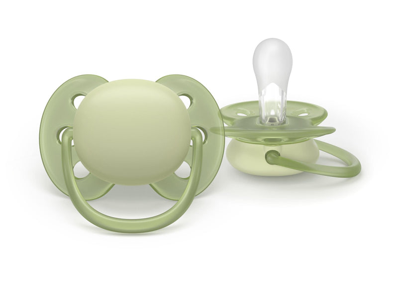 Philips Avent Pacifier ultra soft nighttime 4 pack 0–6 mdr. blå/grøn