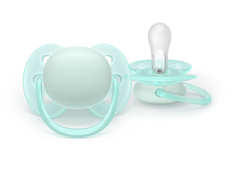 Philips Avent Pacifier ultra soft nighttime 4 pack 0–6 mdr. blå/grøn